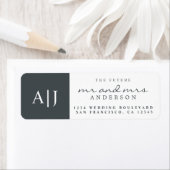 Chic Future Mr. Monogram Wedding Rücksendeadresse (Insitu)