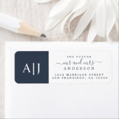 Chic Future Mr. Monogram Wedding Rücksendeadresse (Insitu)