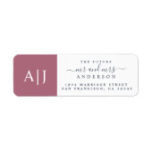 Chic Future Mr. Monogram Wedding Rücksendeadresse (Vorne)