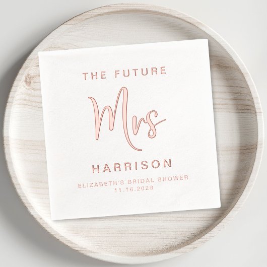 Chic Future Mrs. Brautparty Rose Gold Servietten Mit Folie