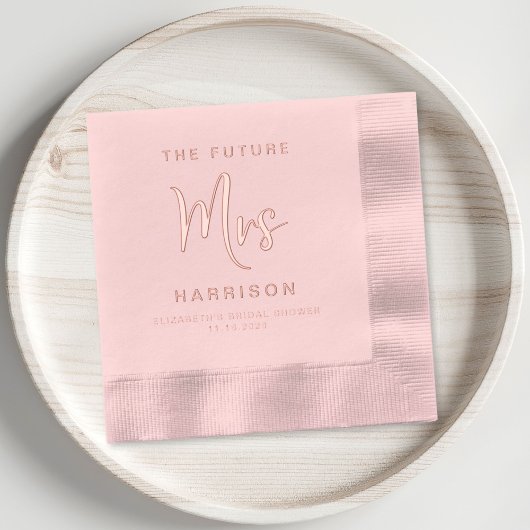 Chic Future Mrs. Brautparty Rose Gold Servietten Mit Folie