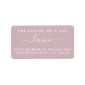 Chic Future Mrs. Lila Wedding Rücksendeadresse Adressaufkleber (Vorne)