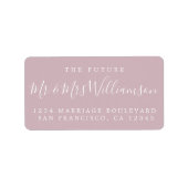 Chic Future Mrs. Lila Wedding Rücksendeadresse Adressaufkleber (Vorne)