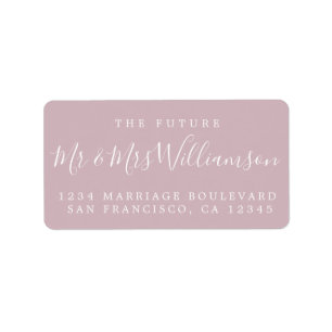 Chic Future Mrs. Lila Wedding Rücksendeadresse Adressaufkleber