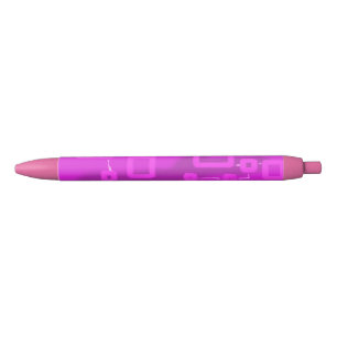 Chic Futuristic Geometric Blue Ink Pink Kugelschreiber