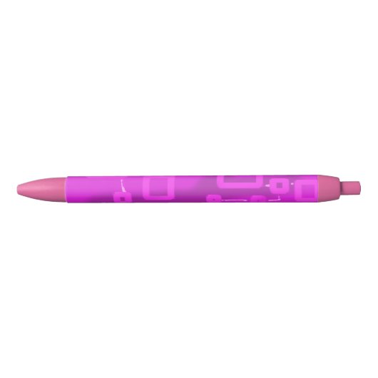 Chic Futuristic Geometric Blue Ink Pink Kugelschreiber (Vorderseite)