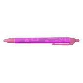 Chic Futuristic Geometric Blue Ink Pink Kugelschreiber (Unterseite)