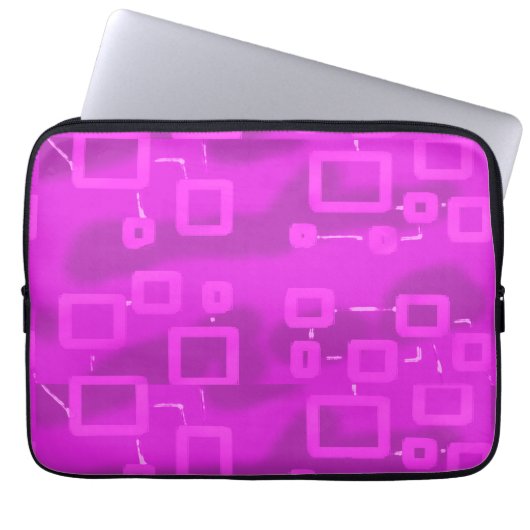 Chic Futuristic Geometric Laptopschutzhülle (Vorderseite)