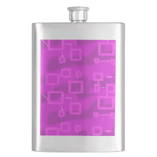 Chic Futuristic Geometric Pink Flachmann
