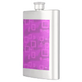 Chic Futuristic Geometric Pink Flachmann (Links)