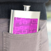 Chic Futuristic Geometric Pink Flachmann (Beispiel)