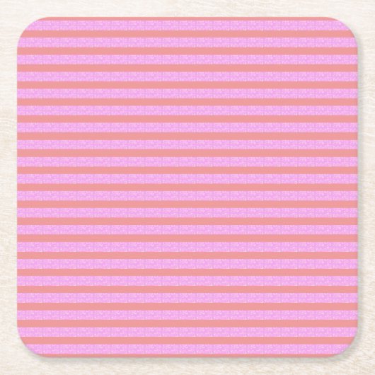 Chic Futuristic Geometric Stripes Pink Rechteckiger Pappuntersetzer (Vorderseite)