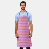 Chic Futuristic Geometric Stripes Pink Schürze (Getragen)