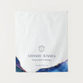 Chic Galaxy Stars Business Logo Name Event Runner Wandteppich (Vorderseite)