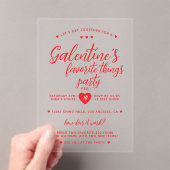 Chic Galentine's Favorite Things Party  Acryleinladungen (Insitu (Handheld))