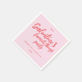 Chic Galentine's Favorite Things Party Valentine Serviette (Ecke)