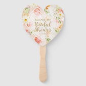 Chic Garden Blume Brautparty Fächer (Rückseite)