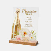 Chic Garden Blume Brautparty Mimosa Acrylschild (Winkel)