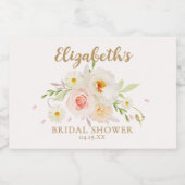 Chic Garden Floral Brautparty Schaumweinetikett (Einzelnes Label)