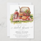 Chic Garden Party Picnic Strawberry Brautparty Einladung (Vorderseite)