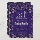 Chic Gardenias Fantasy 90Th Birthday Einladung (Vorne/Hinten)