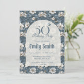 Chic Gardenias Inspired Romantic Party Einladung (Stehend Vorderseite)