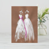 Chic Gay Lesbian Save the Date (Stehend Vorderseite)