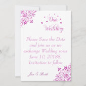 Chic Gay Lesbian Save the Date (Rückseite)