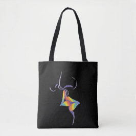 Chic Gay Pride Rainbow Lips Küssen Lesbian Paar Tasche