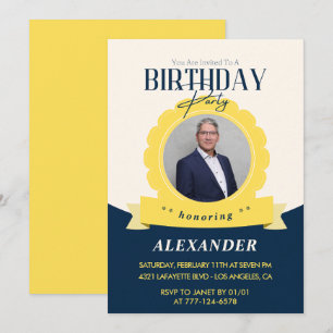 Chic Geburtstag 74. Geburtstag Einladung Modern