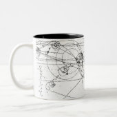 Chic Geek-Partikelbahn-Kaffee-Tasse Zweifarbige Tasse (Links)