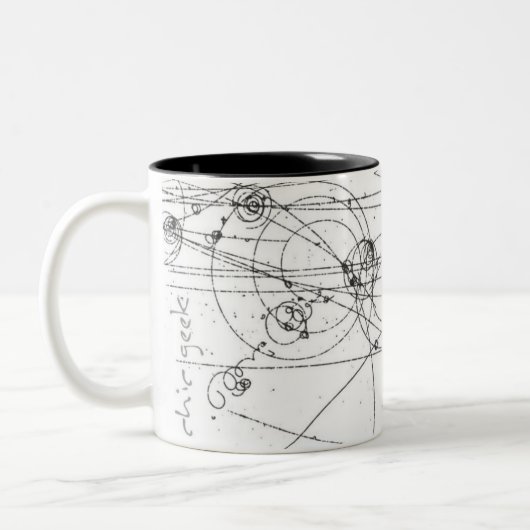 Chic Geek-Partikelbahn-Kaffee-Tasse Zweifarbige Tasse (Links)