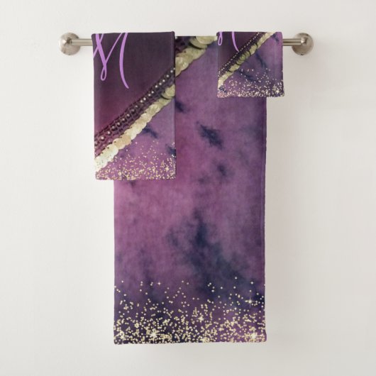 Chic Gefärbte Krawatte Monogram Sinti und Roma Sca Badhandtuch Set (Insitu)