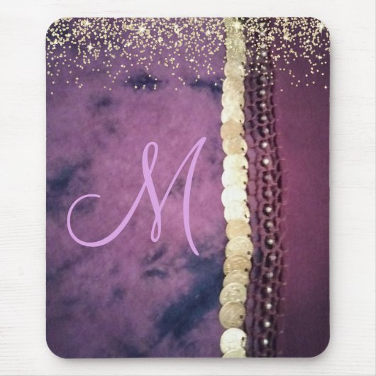 Chic Gefärbte Krawatte Monogram Sinti und Roma Sca Mousepad (Vorne)