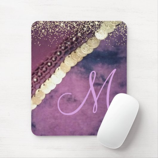 Chic Gefärbte Krawatte Monogram Sinti und Roma Sca Mousepad (Mit Mouse)