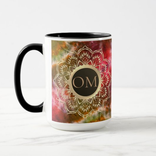 Chic Gefärbte Krawatte OM Mandala Tasse (Links)