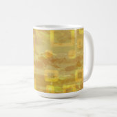 Chic Gelb Geometrisch Kaffeetasse (VorderseiteRechts)