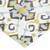 Chic-Gelb-Graukat-Stammmuster Kurzer Tischläufer (Ecke)