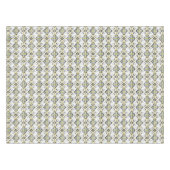 Chic-Gelb-Graukat-Stammmuster Tischdecke (Vorderseite (Horizontal))
