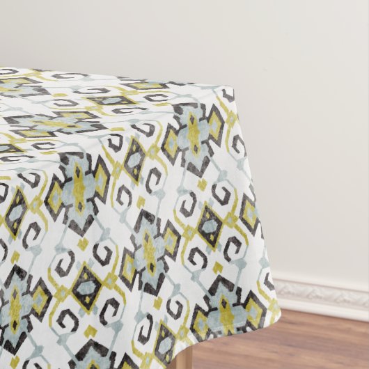 Chic-Gelb-Graukat-Stammmuster Tischdecke (Beispiel)