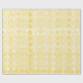 Chic gelb griechisch wichtige geometrische Muster  Geschenkpapier (Flach)