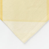 Chic gelb Kariert mit moderner Diagonal-Monogramm Fleecedecke (Ecke)