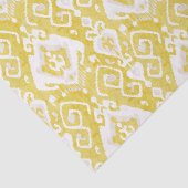 Chic gelb und grau-Damast-Kat-Stammmuster Seidenpapier (Ausschnitt)