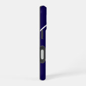 Chic Geometric Blau und Weiß Mit Monogramm iPhone 16 Hülle (Rechte Seite)