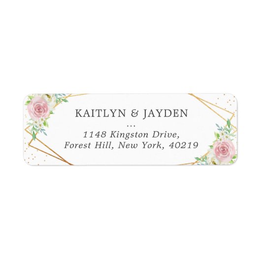 Chic Geometric Gold Foil Floral Wedding (Vorne)