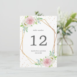 Chic Geometric Gold Foil Floral Wedding Einladung