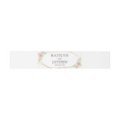 Chic Geometric Gold Foil Floral Wedding Einladungsbanderole (Flach)