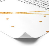 Chic Geometric Gold Foil Floral Wedding Poster (Ecke)