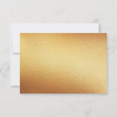 Chic Geometric Gold Foil Floral Wedding RSVP Einladung (Rückseite)