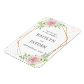 Chic Geometric Gold Foil Save the Date Magnet (Linke Seite)